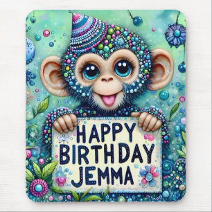 Tapis De Souris JEMMA ~ CHIMPANZEE BÉBÉ ~ Mousepad