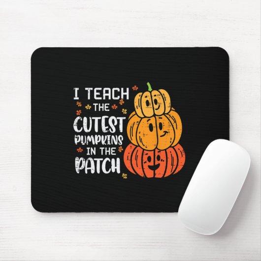 Tapis De Souris J'Enseigne le plus froid Citrouille Patch Hallowee (Avec souris)