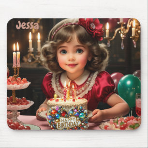 Tapis De Souris JESSA ~ Fille d'anniversaire Vintage ~ Mousepad