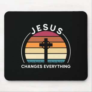 Tapis De Souris Jésus change tout performance de Jésus 