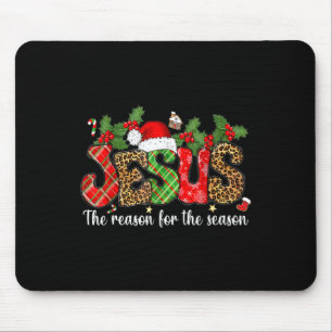 Tapis De Souris Jésus chrétien la raison de la saison des fêtes de