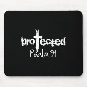 Tapis De Souris Jesus Christian Design - Dieu Protégé Psaume 91 Bi