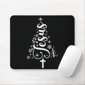 Tapis De Souris Jesus Christmas Tree Bible Verse (Avec souris)