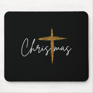 Tapis De Souris Jésus Croix Chrétienne Joyeux Noël Pyjama Fami