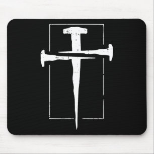 Tapis De Souris Jésus Croix Nail Pâques Chrétien Printemps Hommes 