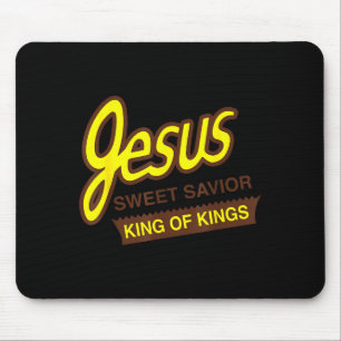 Tapis De Souris Jésus doux Sauveur Roi des Rois Drôle Chrétien J