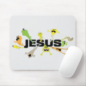 Tapis De Souris Jésus effrayant (Avec souris)