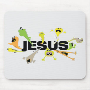 Tapis De Souris Jésus effrayant