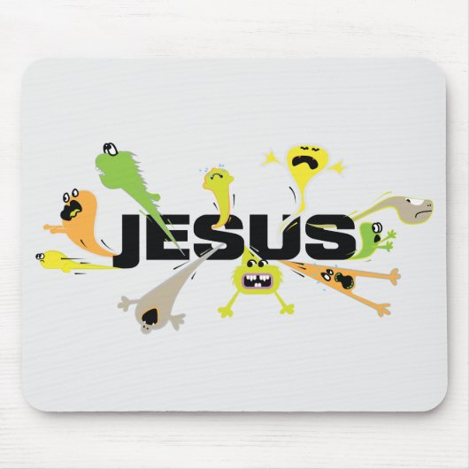 Tapis De Souris Jésus effrayant (Devant)