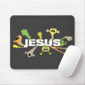 Tapis De Souris Jésus effrayant (Avec souris)