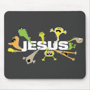 Tapis De Souris Jésus effrayant