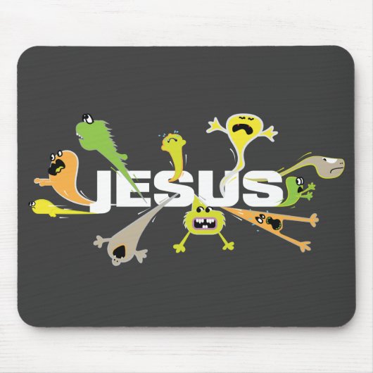 Tapis De Souris Jésus effrayant (Devant)
