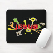 Tapis De Souris Jésus effrayant (Avec souris)