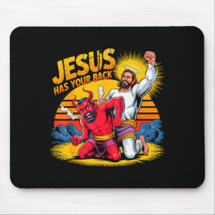 Tapis De Souris Jésus est derrière vous Foi chrétienne