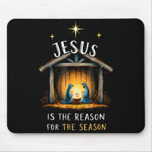 Tapis De Souris Jésus est la raison de la saison de la foi chrétie