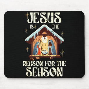 Tapis De Souris Jésus est la raison de la saison de la foi chrétie