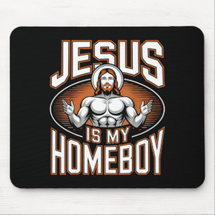 Tapis De Souris Jésus est mon pote religieux gym foi chrétienne