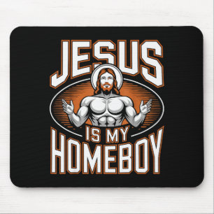 Tapis De Souris Jésus Est Mon Poteau Religieux Gymnastique Foi Chr