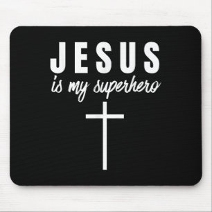 Tapis De Souris Jésus Est Mon Superhero Funny Vbs Camp Christian S