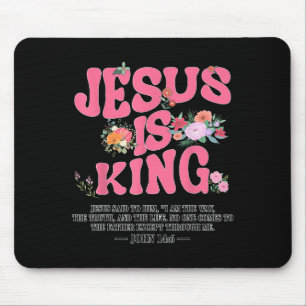 Tapis De Souris Jésus Est Roi Nk Enfant Chrétien Dieu Soeur Fille