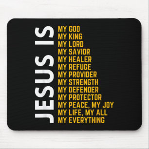 Tapis De Souris Jésus est tout pour moi Dieu chrétien Jésus Religi
