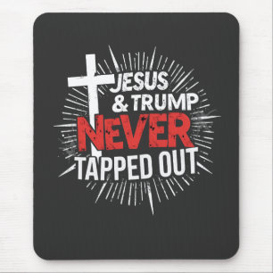 Tapis De Souris Jésus et Trump n'ont jamais tiré le meilleur parti