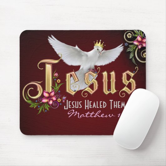 Tapis De Souris Jésus guérit #2 Mousepad (Avec souris)