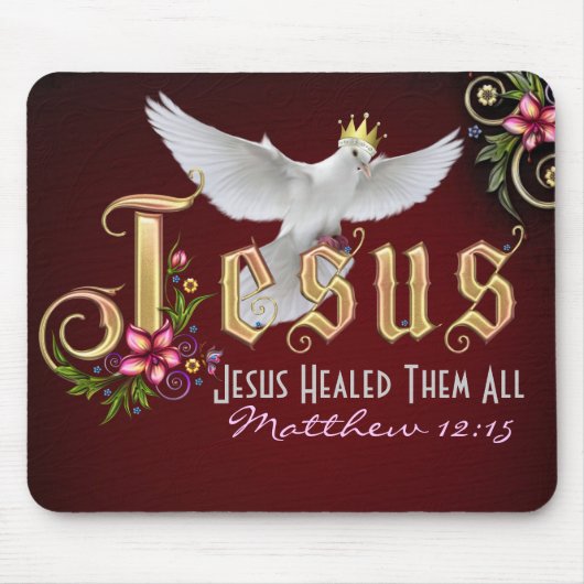 Tapis De Souris Jésus guérit #2 Mousepad (Devant)