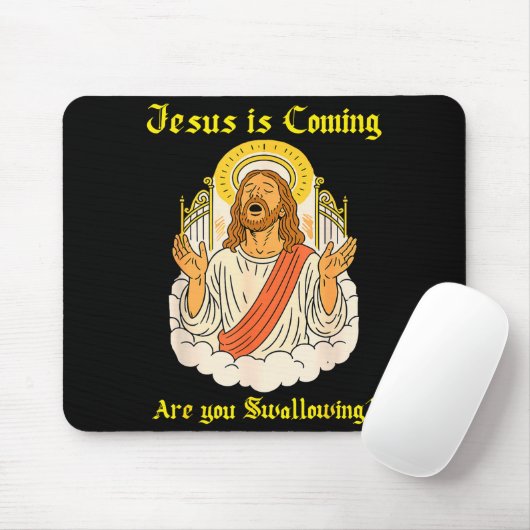 Tapis De Souris Jesus Is Coming Are You Christian Jesus Saying Off (Avec souris)
