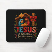 Tapis De Souris Jesus Is The Reason For Season Yarn Crochet Art De (Avec souris)