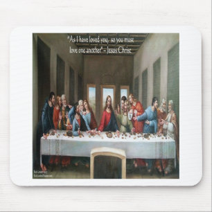 Tapis De Souris Jésus @ la Dernière Cène "Aimez-vous les uns les a