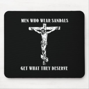 Tapis De Souris Jésus les hommes qui portent des sandales obtienne