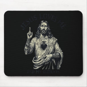 Tapis De Souris Jésus m'aime et mes tatouages chrétien tatoué T