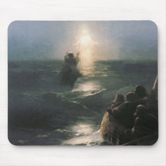 Tapis De Souris Jésus marchant sur l'eau, peinture d'Ivan (Devant)