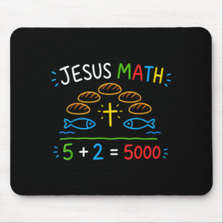 Tapis De Souris Jésus Maths 2 Poissons 5 pains nourrit les 5000 Bi
