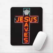 Tapis De Souris Jésus Sauve Mousepad (Avec souris)