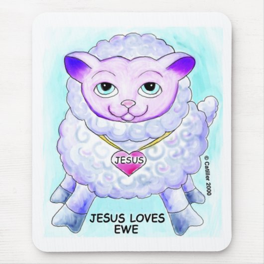 Tapis de souris Jésus t'aime (Devant)