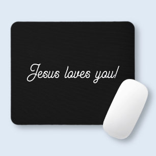 Tapis De Souris Jésus t'aime! Écriture moderne cool