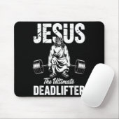 Tapis De Souris Jesus The Deadlifter Funny Christian Gym Pun (Avec souris)