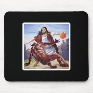 Tapis De Souris Jésus Traversant Satan Basketball