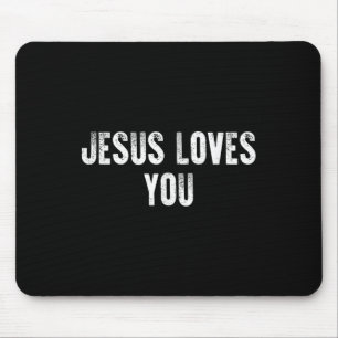 Tapis De Souris Jésus Vous Aime Foi Religieuse Chrétienne Pour Les
