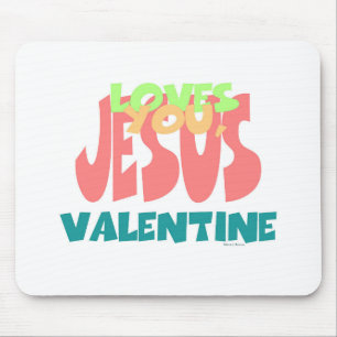 TAPIS DE SOURIS JÉSUS VOUS AIME, VALENTINE