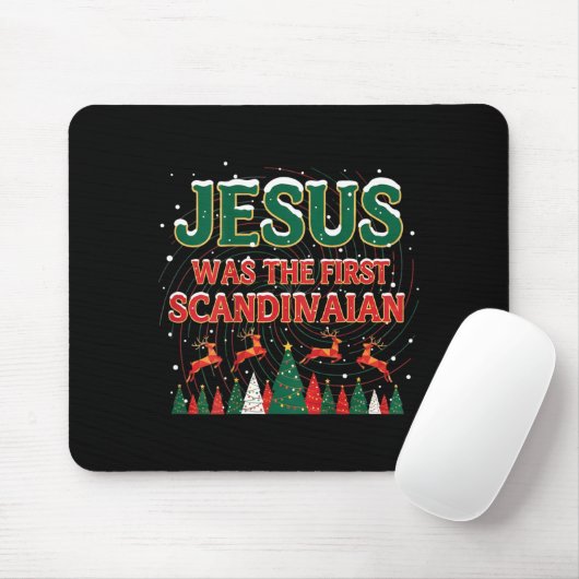 Tapis De Souris Jesus Was The First Ecrow Ugly Sweater Style  (Avec souris)