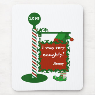 Tapis De Souris "J'étais très naugé" ou "bon" Noël Père Noël