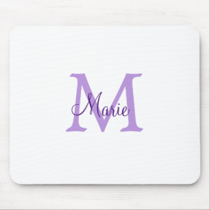 Tapis De Souris jeté simple minimal ajouter nom monogramme rose ro