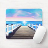 Tapis De Souris Jetée, océan et ciel à Dawn (Avec souris)