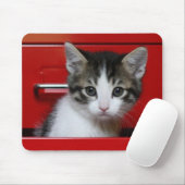 Tapis De Souris Jeter un coup d'oeil de chaton (Avec souris)