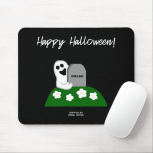 Tapis De Souris Jetez Un Coup D'Oeil Sur Une Souris Fantôme De Boo
