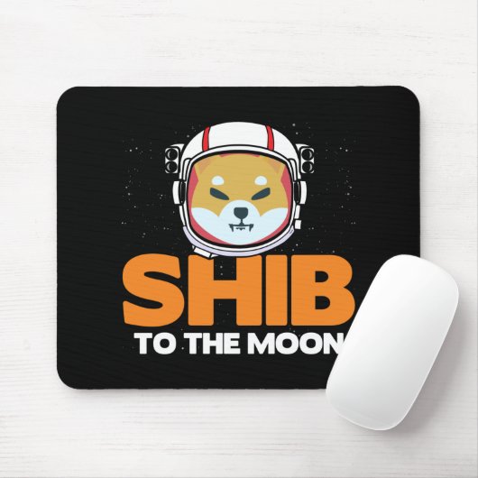 Tapis De Souris Jeton Shib Shiba Inu Crypto Mème Pièce Moon Chien (Avec souris)