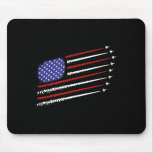 Tapis De Souris Jets De Combat Avec Drapeau Américain Américain 4
